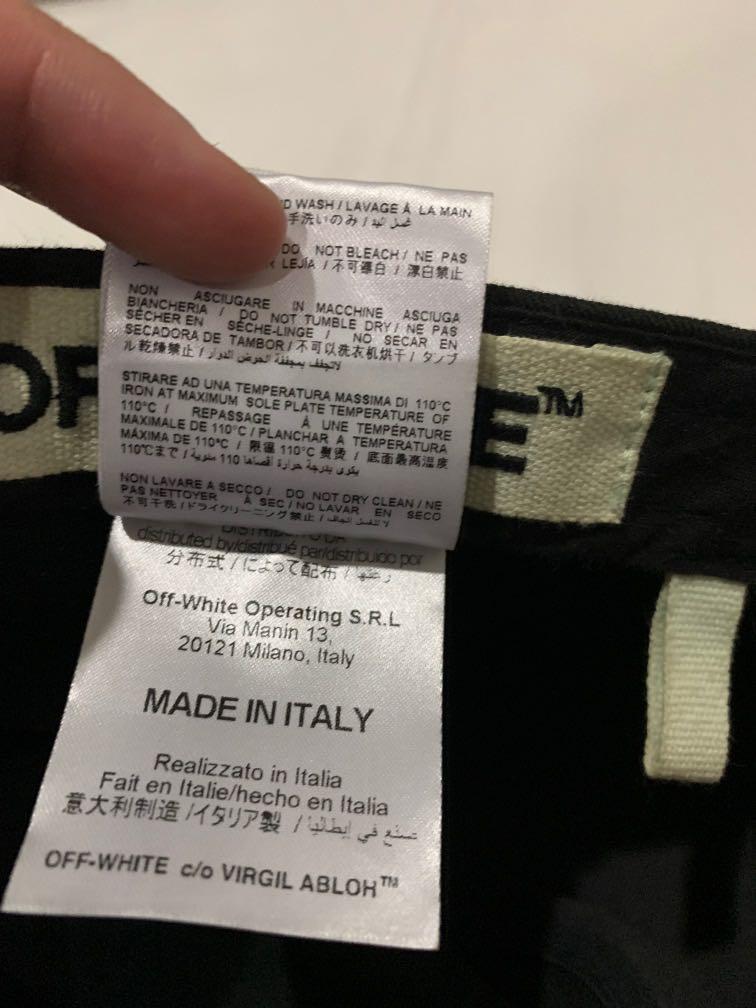 Off white cap (Category: Caps & Hats) located in Singapore. Submitted by straightfire (Listing ID 1070079841, Image 4). Description: Bought from SSENSE Free size Worn only a few times!.