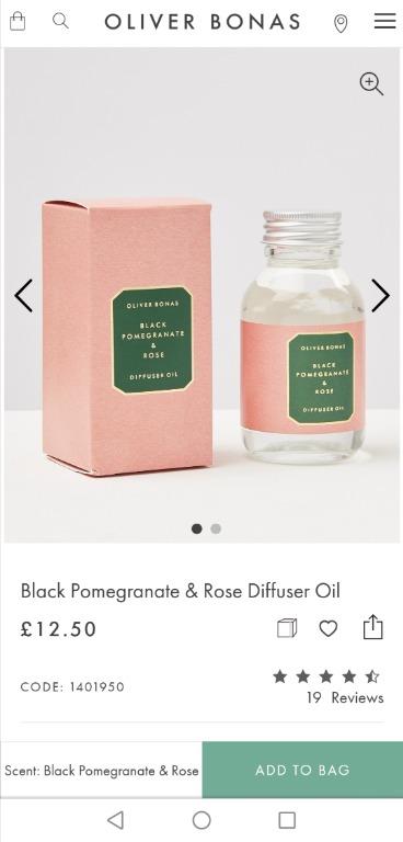 Oliver Bonas Plum And Orris Diffuser Oil Furniture Home Living Cleaning Homecare Supplies Pest Control On Carousell