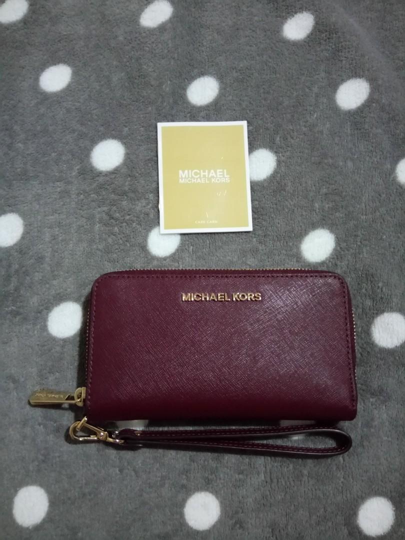 maroon mk wallet