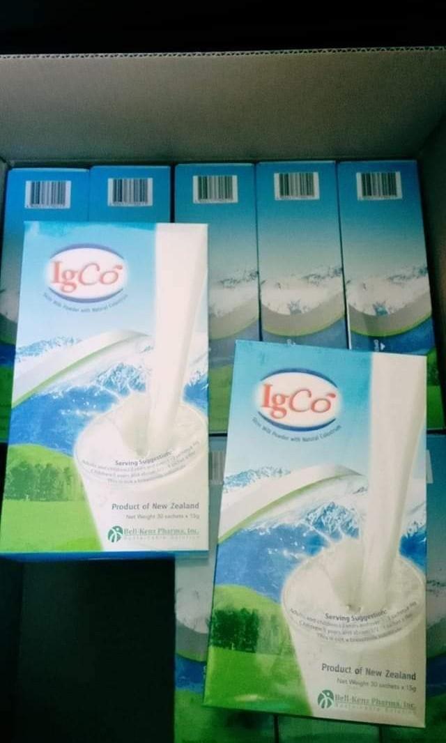 Original Igco Skim Milk (Category: Local Eats) located in Mandaluyong City. Submitted by olyn13 (Listing ID 1070013438, Image 2). Description: WHO CAN TAKE COLOSTRUM? Answer : Any person who wants to boost their immune system to prevent disease or anyone who is sick and wants to accelerate healing can take colostrum. Ang IgCo ay isang functional drink para sa kalusugan. Ito ay 100% natural colostrum na pinaghalo sa skim milk mula sa New Zealand. 