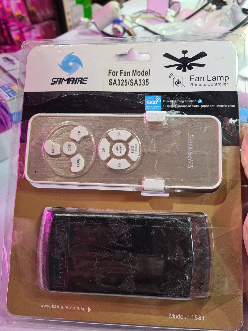 Original Samaire SA325/ SA335 ceiling fan remote control and receiver