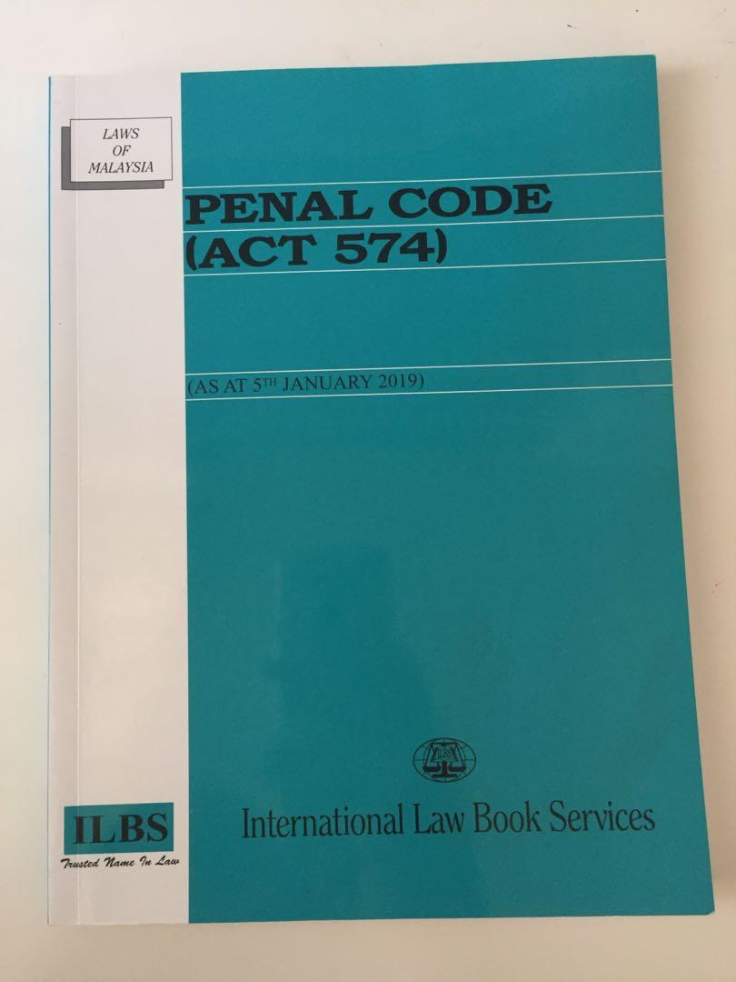 Penal Code Act 574 International Law Book Services Textbooks On Carousell