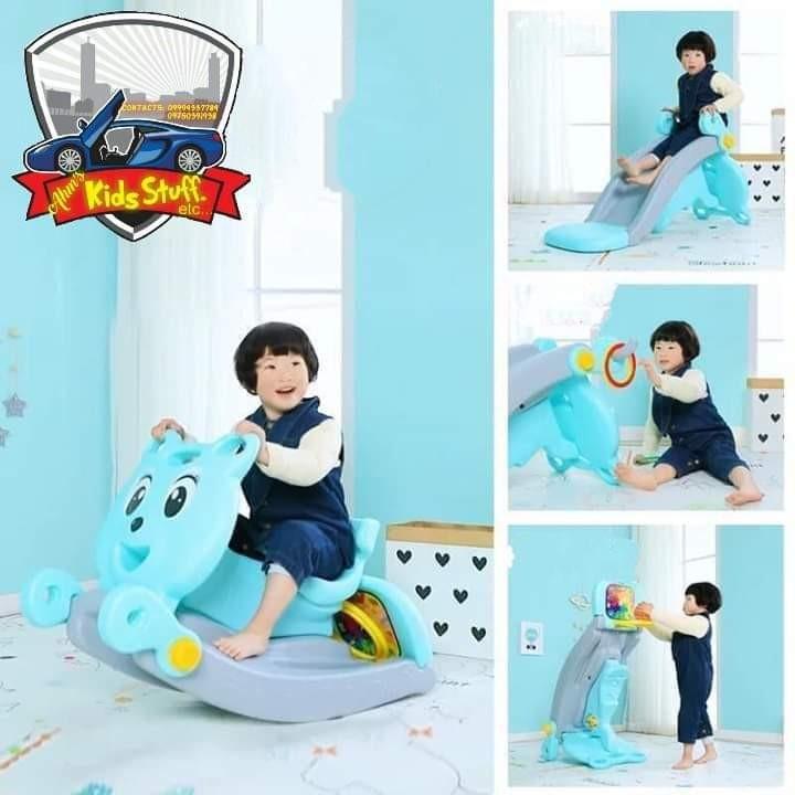 Playground Car Rocking Playground 3in1 Slide Sets Rocking Horse Electric Car Kids Toy Ride on ...