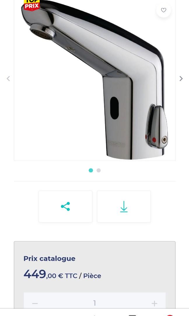Presto Volta Mitigeur Automatic Faucet (Category: Other Kitchen Appliances) located in Marilao. Submitted by laody (Listing ID 1069890360, Image 2). Description: Presto Volta Mitigeur Automatic Faucet Original Made in France with extra battery mall price is 25k up if available in Philippines brand new.