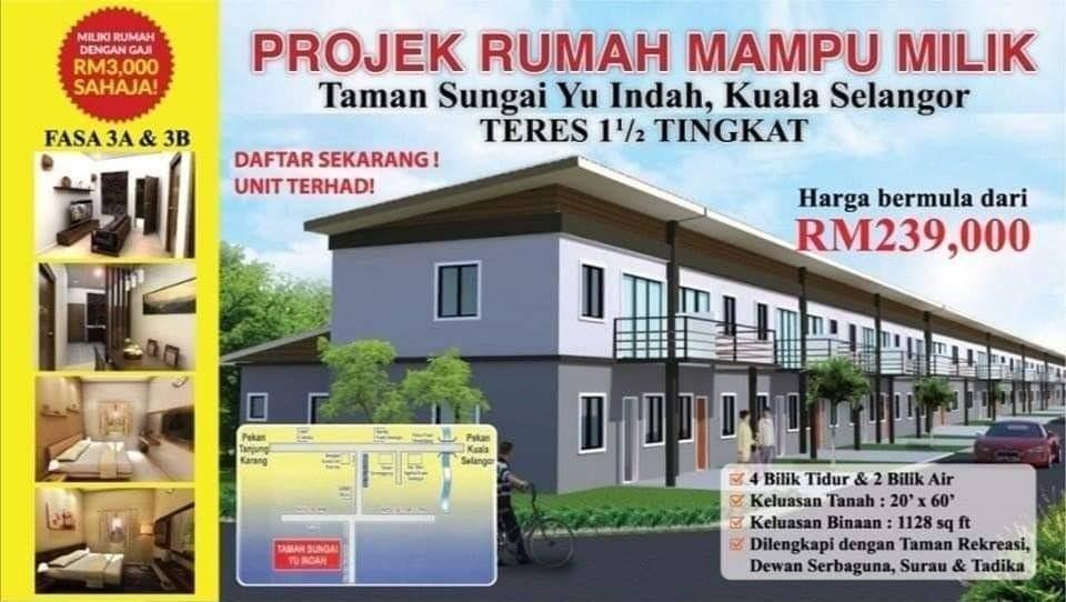 Rumah Selangorku Taman Sungai Yu Kuala Selangor, Property, For Sale on