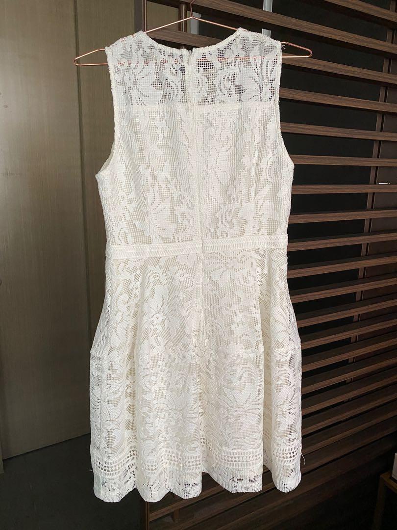 Saturday Club White Lace Dress Women s Fashion Dresses Sets