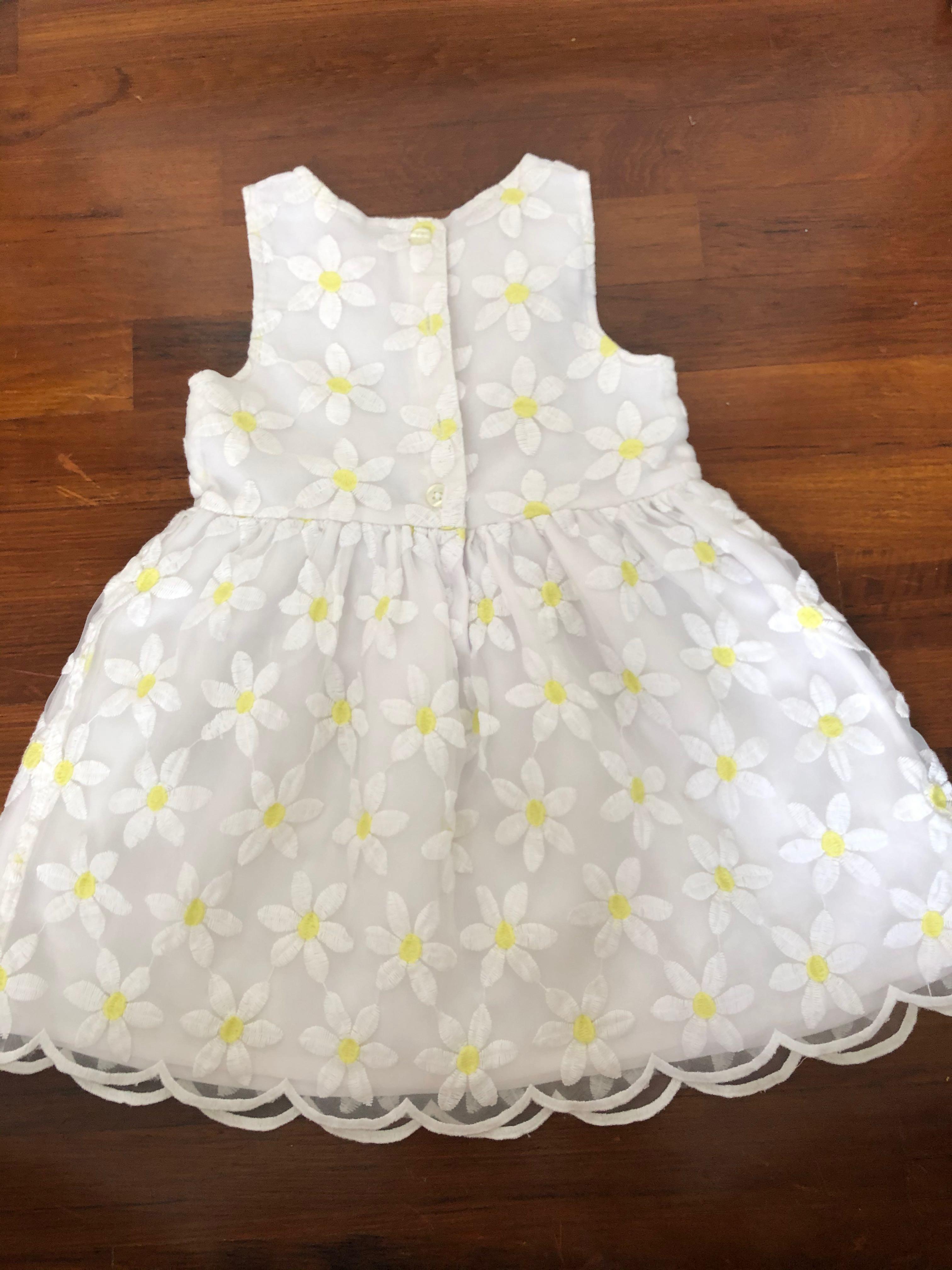 Size 9 12 months daisy summer white dress