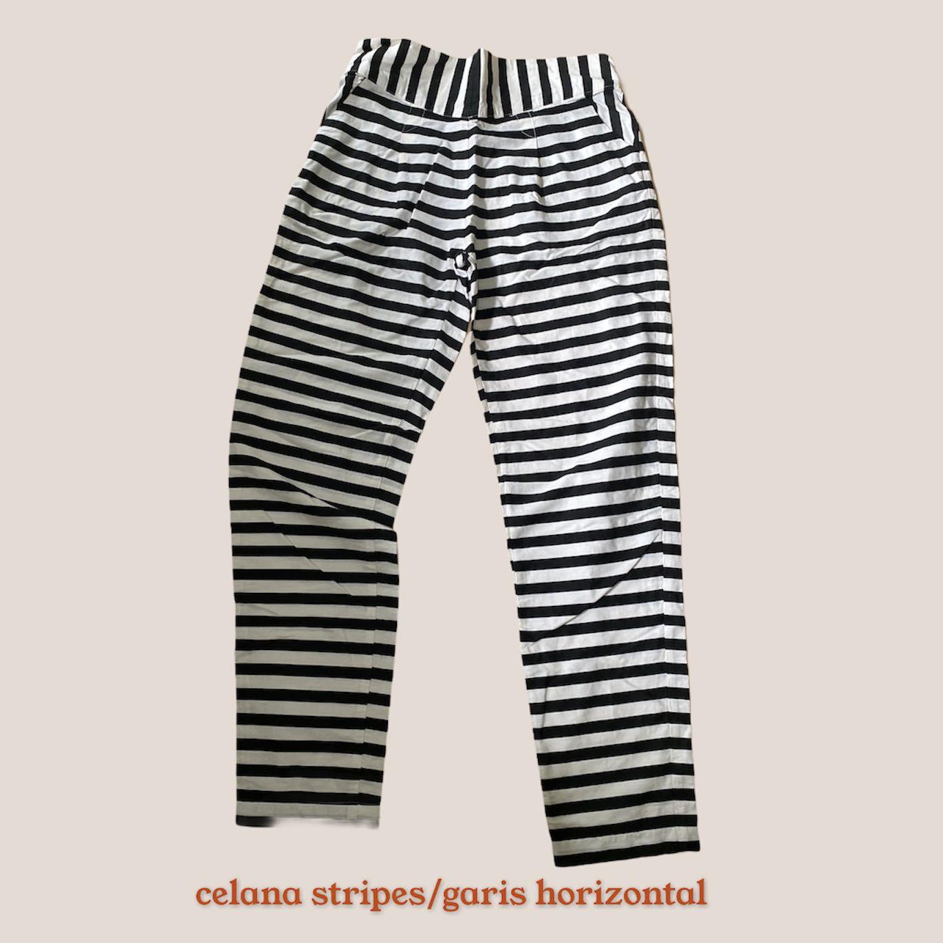 Stripe Pants Celana Garis Hitam Putih 