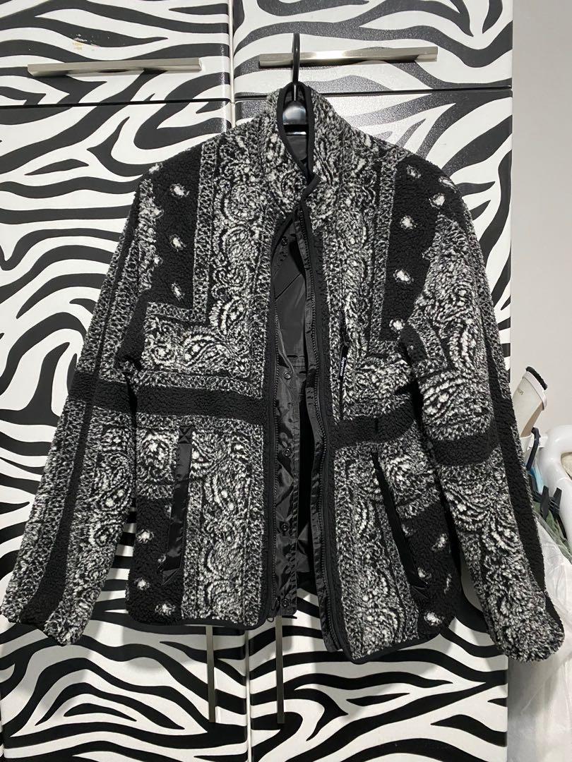 Supreme Reversible Bandana Fleece Jacket Black, 男裝, 外套及戶外