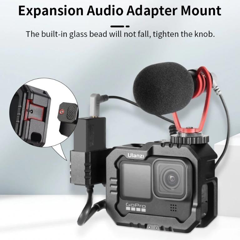 ULANZI Vlog Cage G9-5 - compatibel met GoPro Hero 9 zwart - metalen behuizing met filteradapter en Cold schoenhouder
