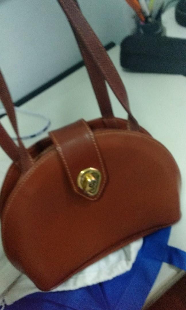 Vintage Pierre Cardin Handbag (Leather), Luxury, Bags & Wallets on Carousell