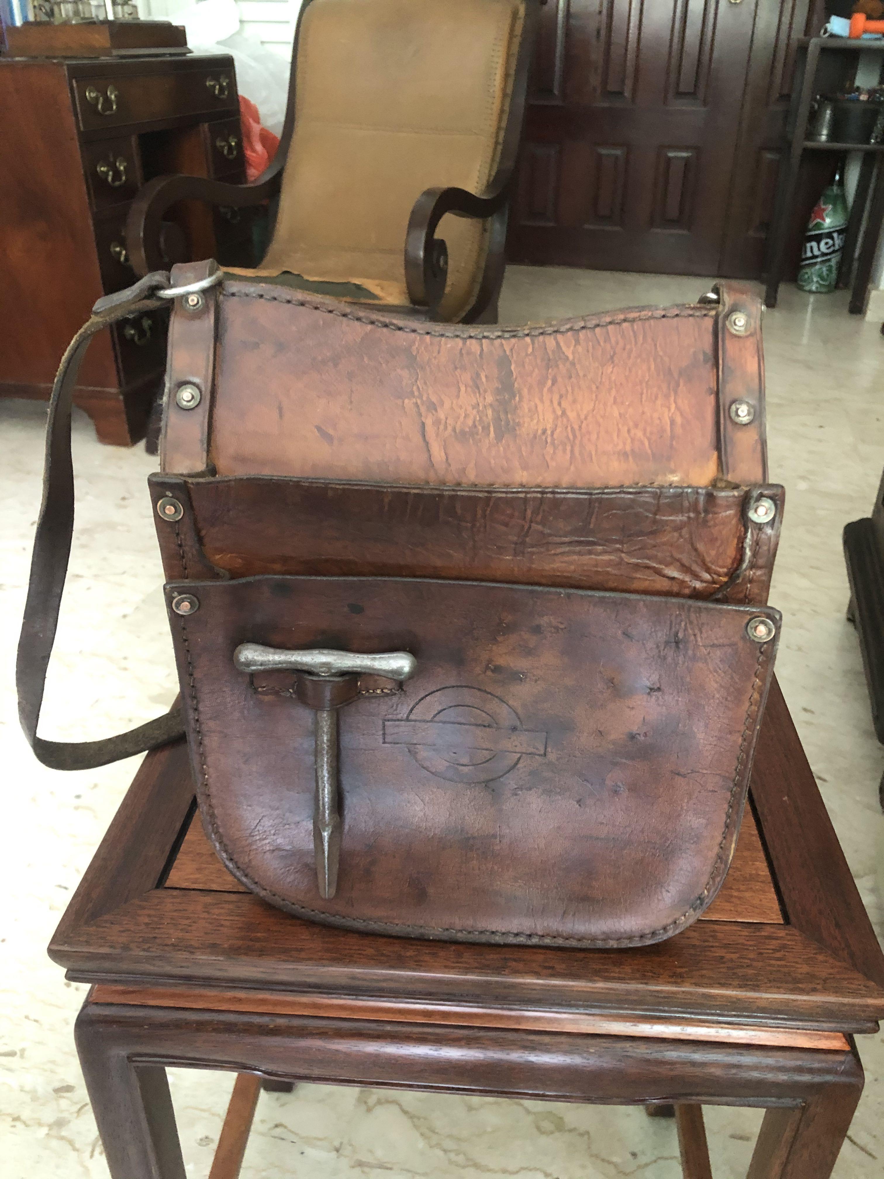 Bus conductor leather money bag outlet