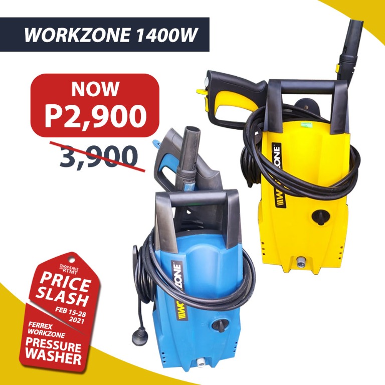 Workzone 1400W Pressure Washer, Furniture & Home Living, Cleaning