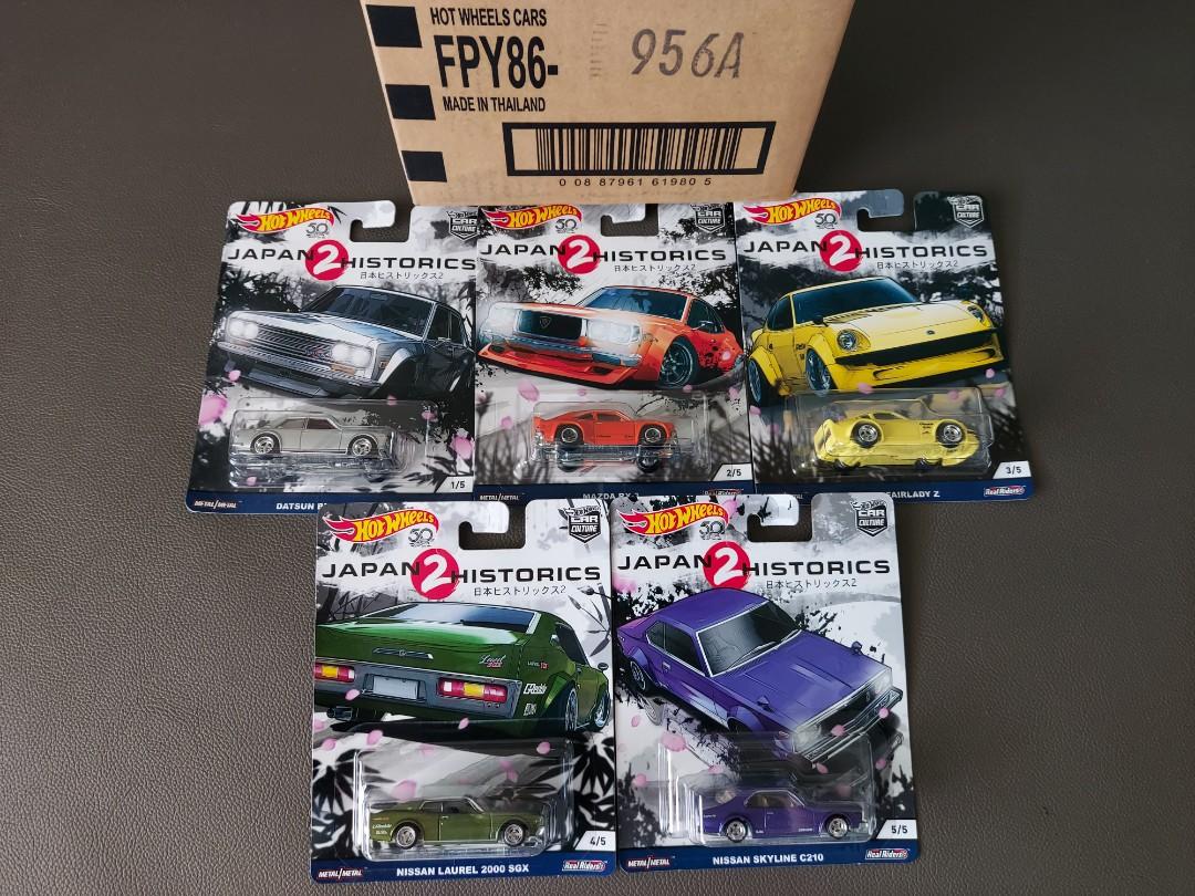 1 64 Hot Wheels Japan Historics 2 Set Datsun 510 Mazda Rx 3 Nissan Fairlady Z Nissan Laurel Nissan Skyline C210 Toys Games Others On Carousell