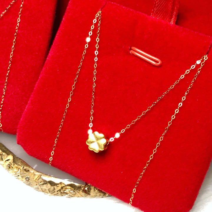 18k CLOVER NECKLACE, Women's Fashion, Jewelry & Organizers, Necklaces on  Carousell