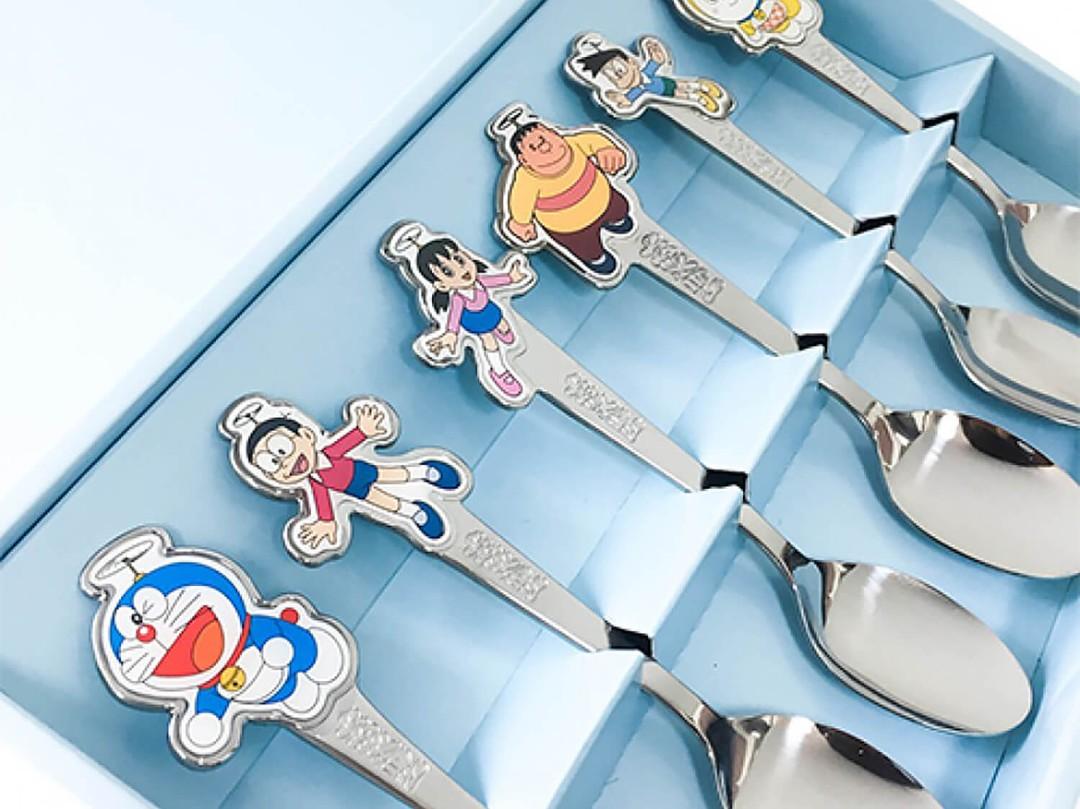 日本 遠藤工器多啦a夢匙套裝 傢俬 家居 廚具和餐具 茶具配件 Carousell