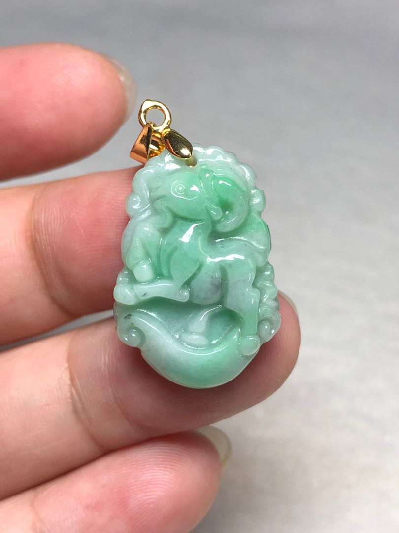 Jade goat pendant sale