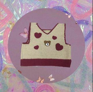 🧸 Lovely Teddy ♥️ handmade crochet vest