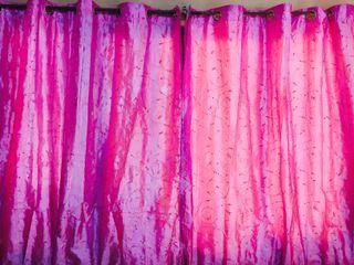 🌸 Silk Pink Curtain 3pcs