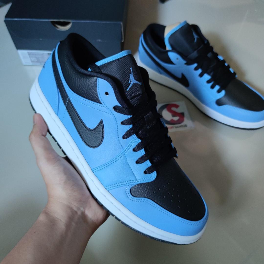 Air Jordan 1 Low University Blue Black 21 Men S Fashion Footwear Sneakers On Carousell