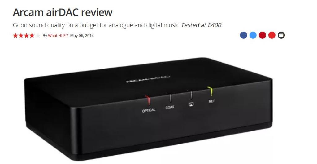 Arcam Airdac Airplay Upnp Digital To Analogue Converter Electronics Audio On Carousell Services and internet radio to any system using dts playfi, apple airplay® or upnp enabled music sources. carousell