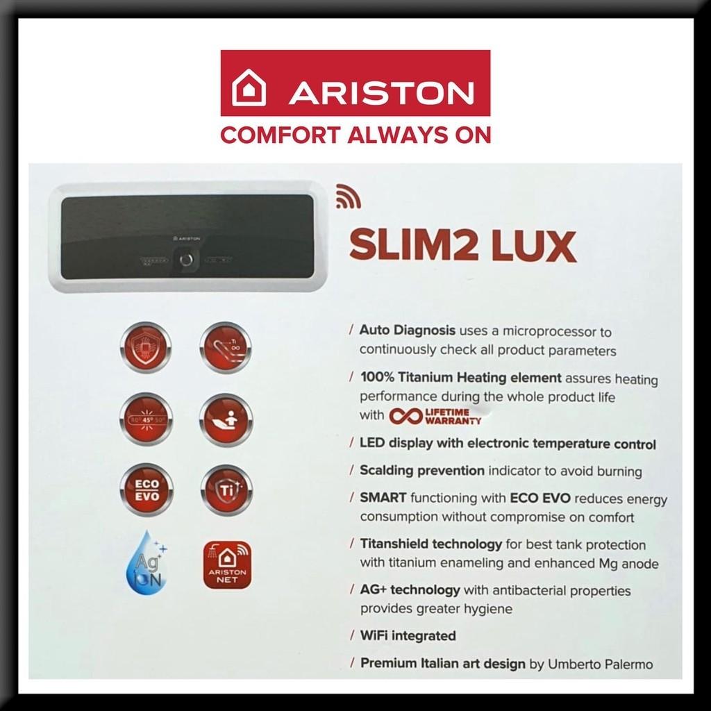 ARISTON ANDRIS SLIM 2 LUX 30L STORAGE WATER HEATER, WITH WIFI, SL2 30 LUX  WIFI, SLIM2, SG WARRANTY, Everything Else on Carousell