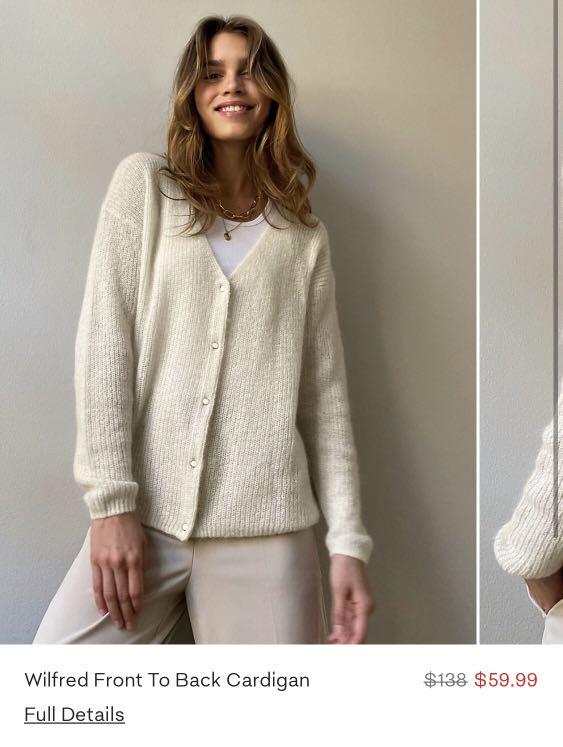 Aritzia Wilfred Front to Back Cardigan Women s Fashion Clothes on Carousell