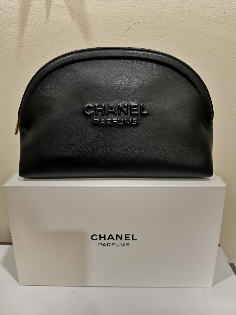 💢SALE💢Authentic Chanel PARFUMS Black large Makeup Pouch / Bag, Women's  Fashion, Bags & Wallets, Purses & Pouches on Carousell