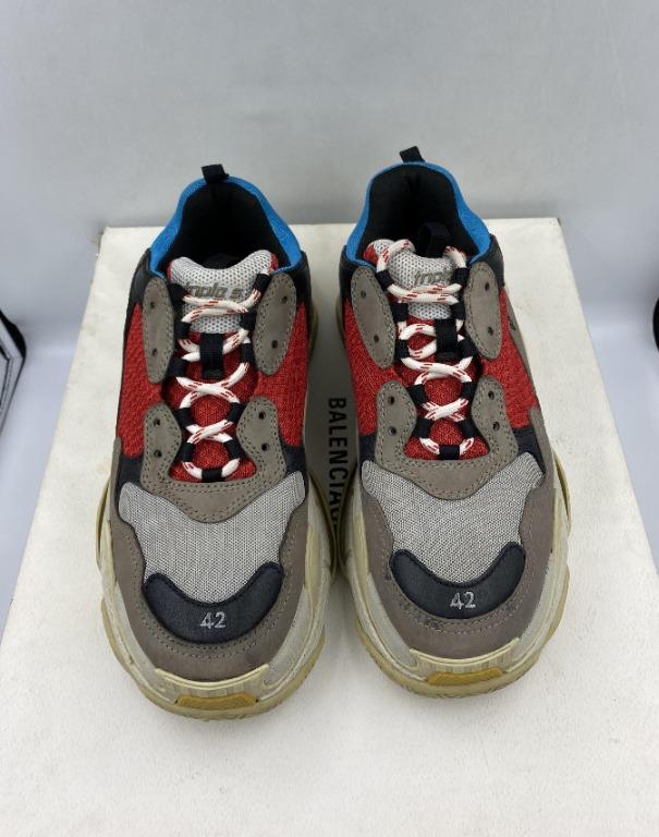 Balenciaga Triple S Grey Red Blue (2018 Reissue) Men's - 512175 W09O2  4365/533883 W09O2 4365 - US