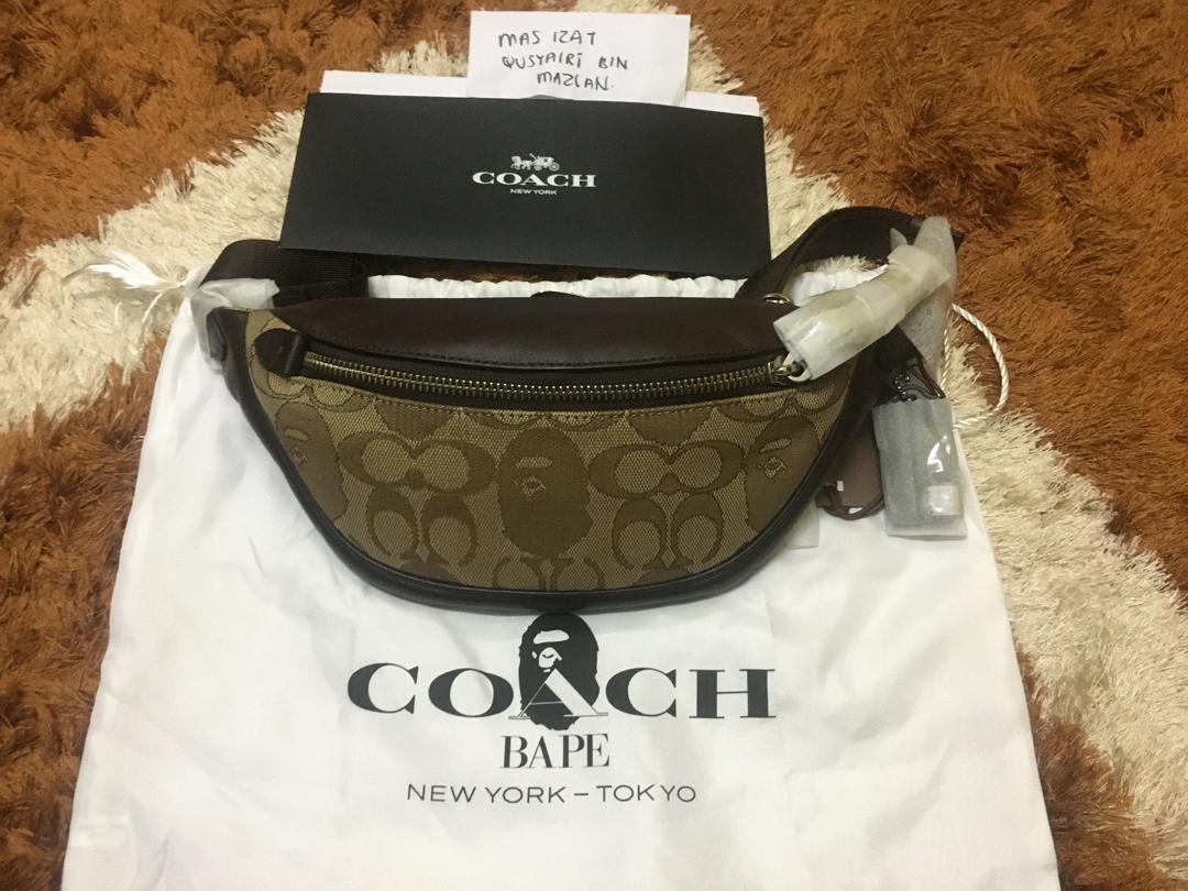 BAPE X COACH RIVINGTON BELT BAG, Men's Fashion, Bags, Sling Bags