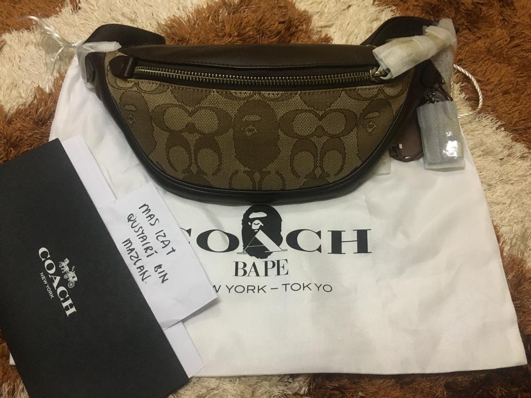 BAPE X COACH RIVINGTON BELT BAG, Men's Fashion, Bags, Sling Bags