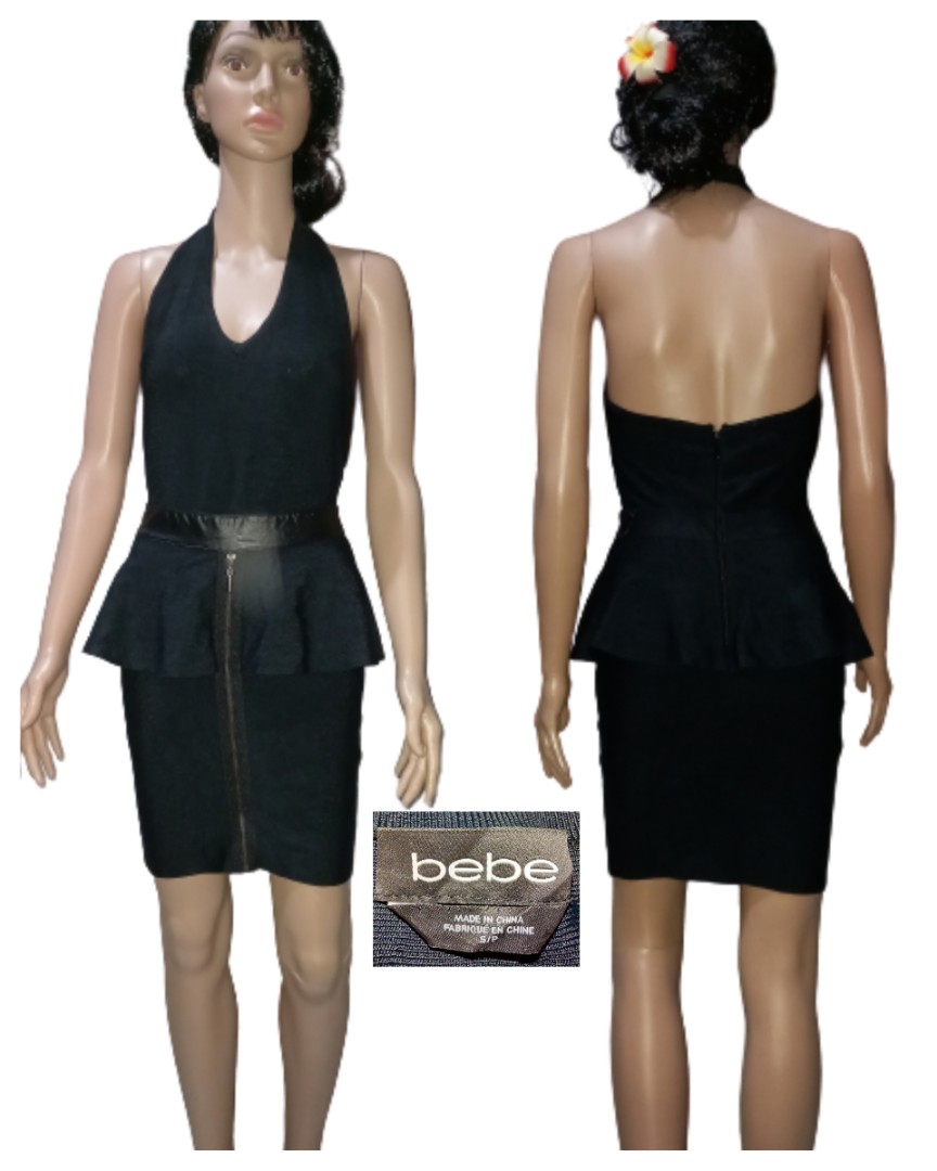 Bebe Black Peplum Dress Women S Fashion Dresses Sets Dresses On Carousell Bebe Black Peplum Dress Women S Fashion Dresses Sets Dresses On Carousell