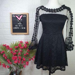 Black lace dress