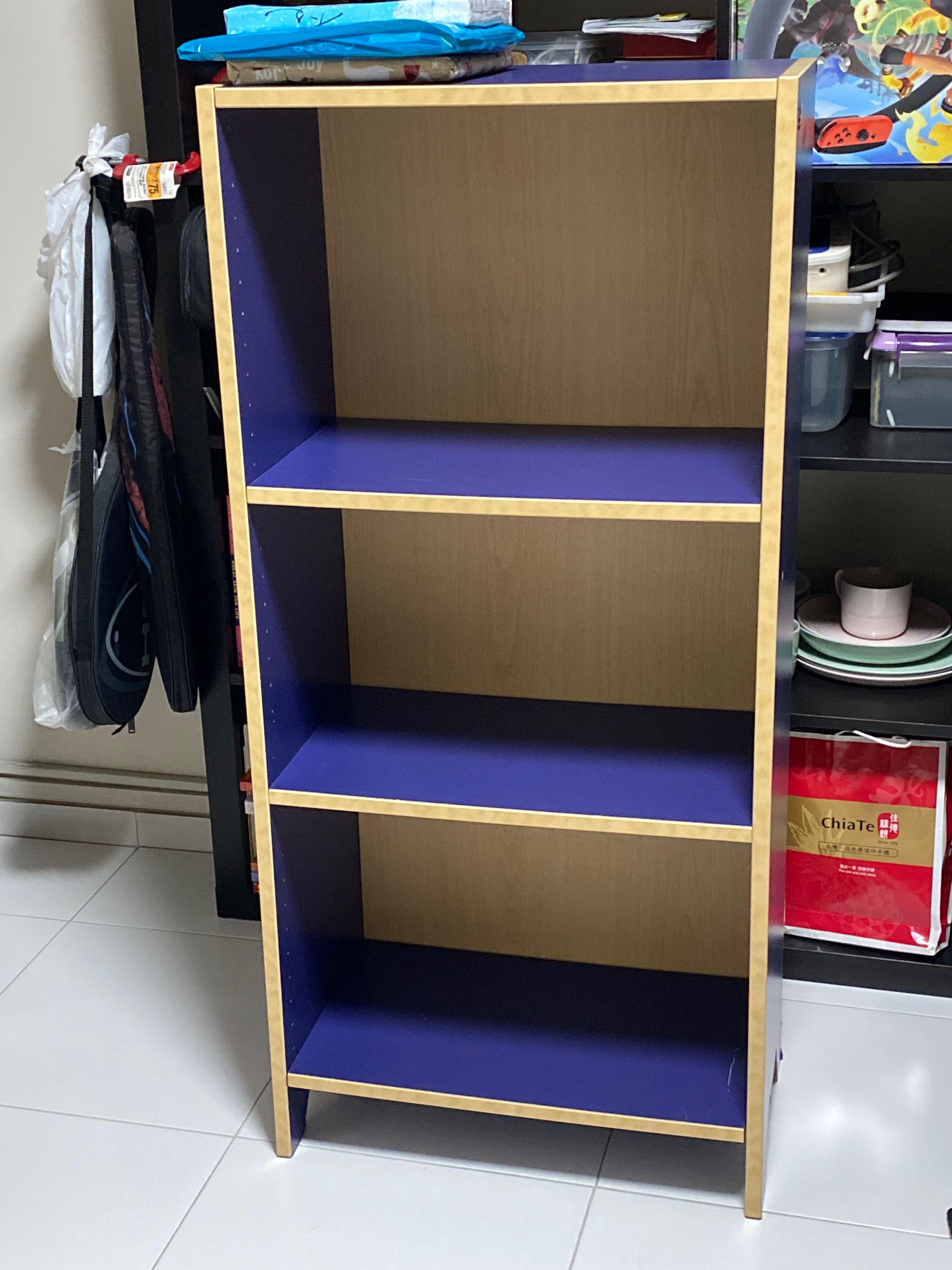 Blue bookshelf IKEA pink bookcase no brand Furniture Home