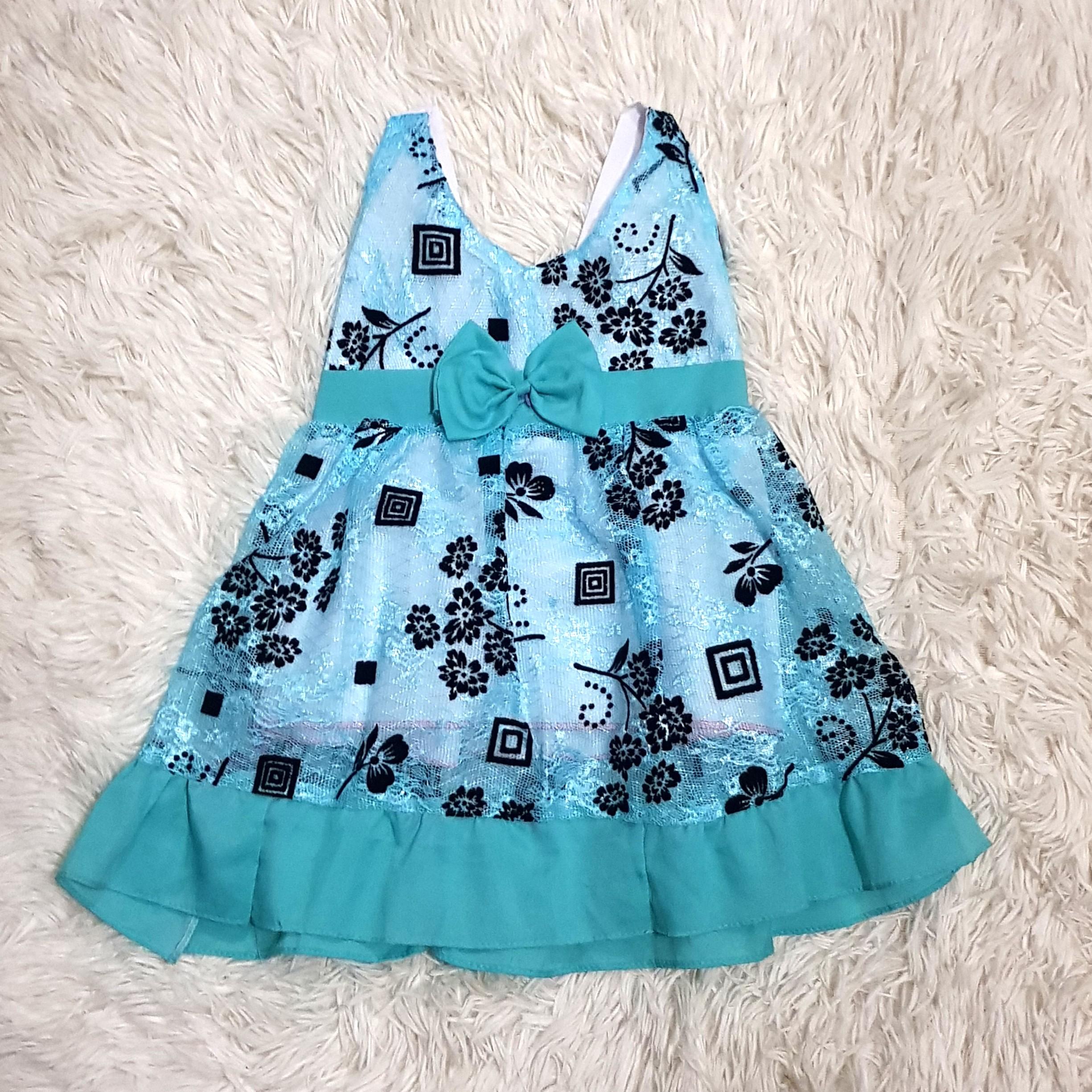 Blue Dress (kids) (Category: Babies & Kids Fashion) located in Taguig. Submitted by doubleshot_ (Listing ID 1070200524, Image 1). Description: never been used gift to my niece garterized back has an inner layer color may vary due to lighting see photos for measurements #11sweldo.