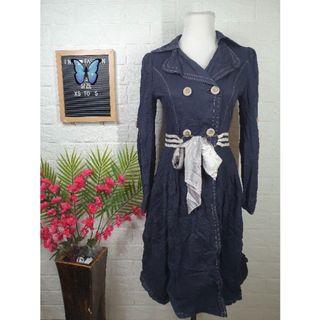 Blue trench coat
