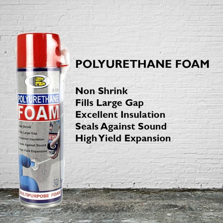 Bosny Polyurethane Expanding Foam B129 500cc, Furniture & Home Living