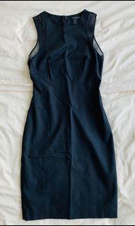 Club Monaco black dress with mesh sides