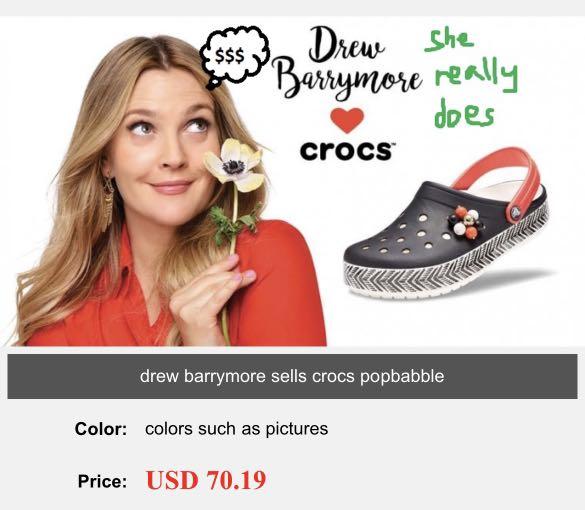 Crocs shop drew barrymore
