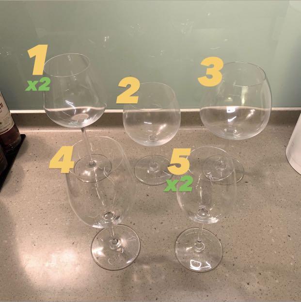 Crystal Wine Glasses (Riedel & Schott Zwiesel), Furniture & Home Living