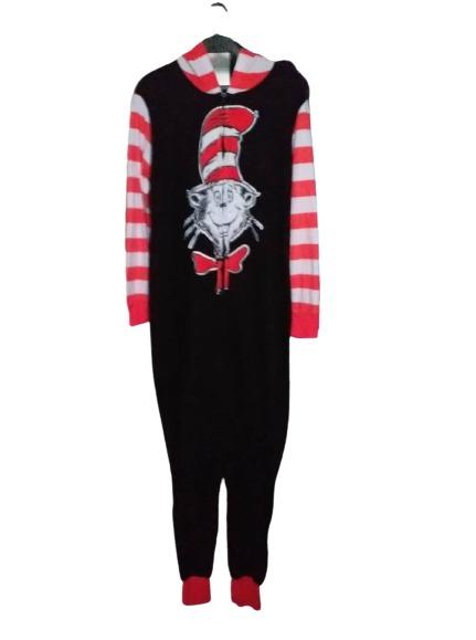 Dr. Seuss Cat in the Hat Adult Onesies Large Women s Fashion