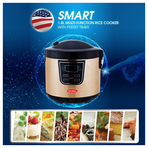 Europace ERJ185P 1.8L SMART Rice Cooker with Preset Timer - ALL IN ONE ...