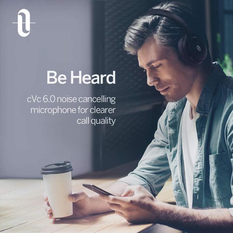 FreeDelivery Active Noise Cancelling Headphones 45 Hrs Playtime Taotronics Over Ear Headphones Foldable cVc 6.0 Mic with High Clarity Sound Powerful Bass for Travel Work TV PC Cellphone Audio Headphon...