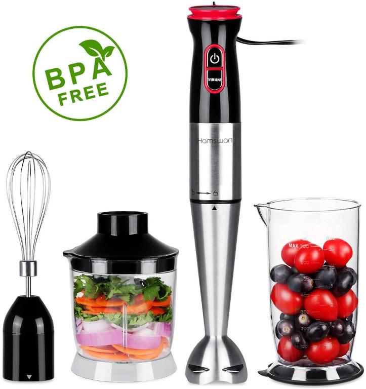 FreeDelivery (Used) Hand Blender, HAMSWAN LB2104F Powerful 800W 4in1