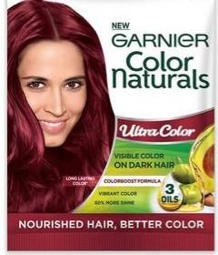 Garnier hair dye ultra color color naturals raspberry red sachet 30+30ml,  Beauty & Personal Care, Hair on Carousell