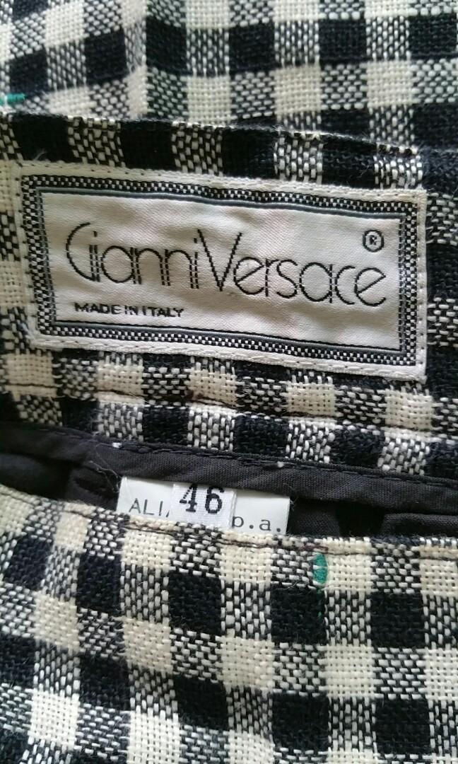 Versace plaid pants on sale