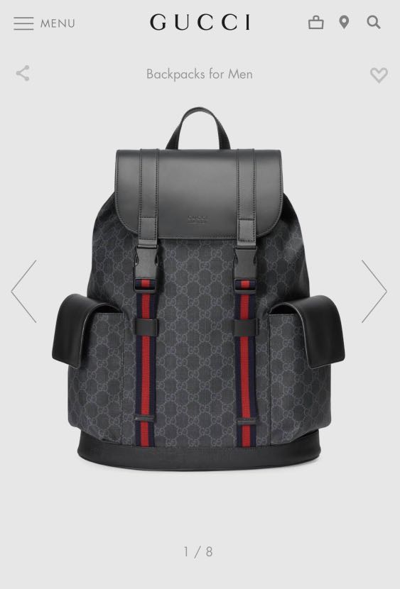 gucci black backpack purse