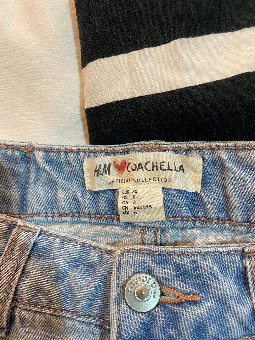 H M x COACHELLA ripped jeans Women s Fashion Bottoms Jeans Leggings on Carousell