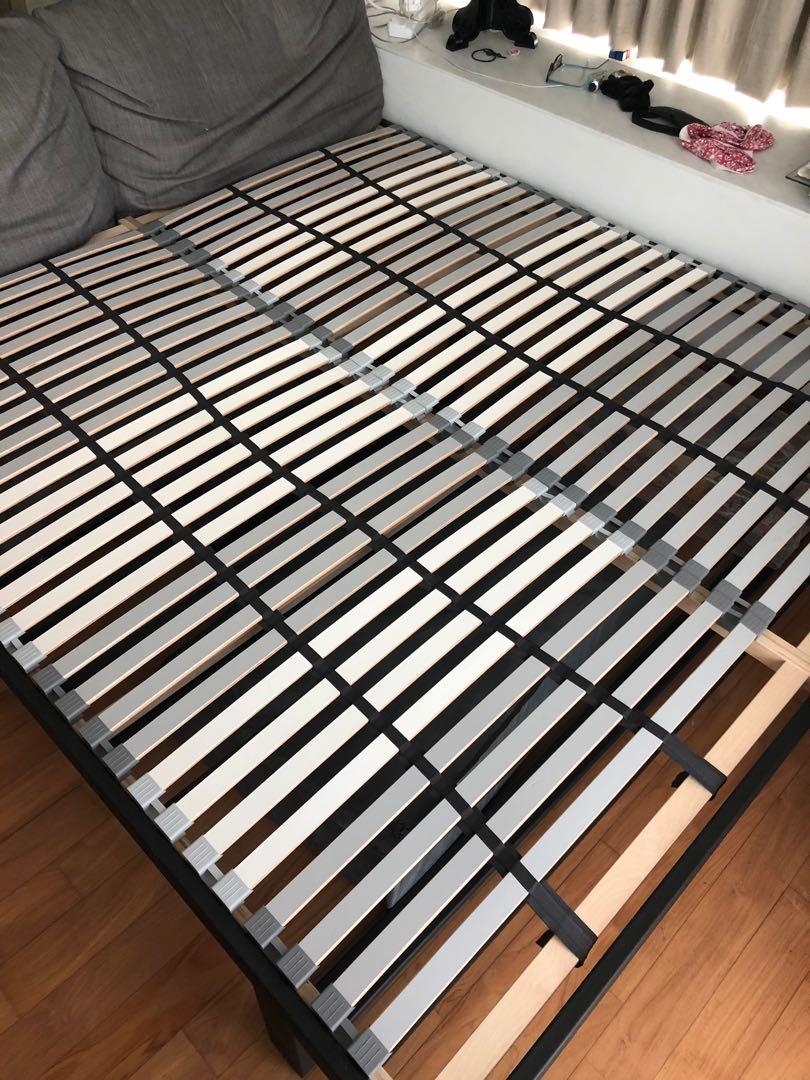 Ikea Slatted Bed Base 90x200cm (2 pieces), Furniture & Home Living