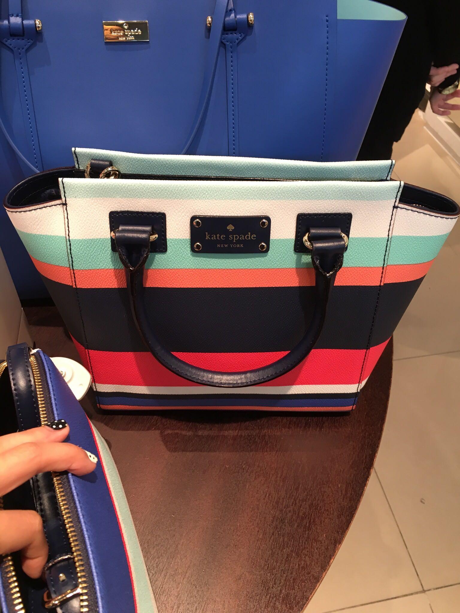 Kate spade clearance rainbow stripe purse